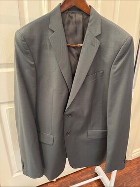 Versace Gray Two-Button Men's Suit Blazer